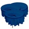 12 Pack Navy Blue 82'' Round Disposable Plastic Tablecloths Banquet Style